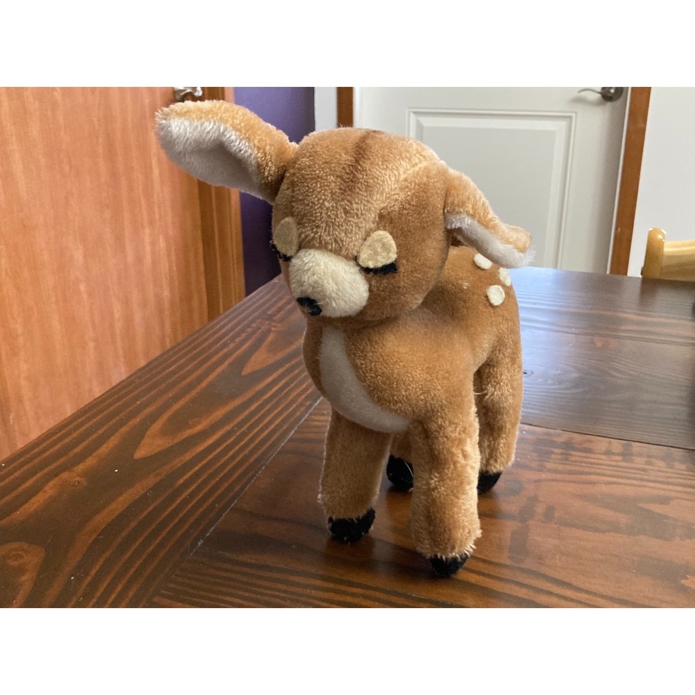 Vintage R Dakin‎ Fawn Deer 1974 Stuffed Animal Plush 10 inches Brown White